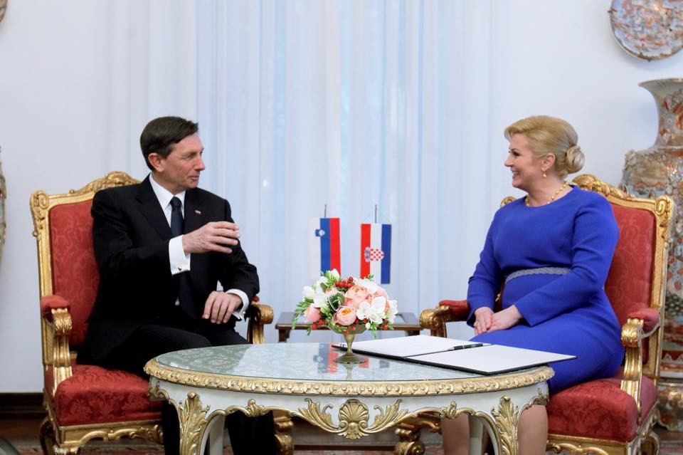 Pahor Hosts New Croatian President for Working Lunch