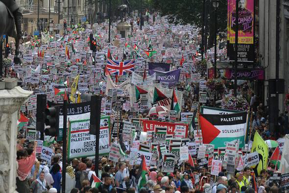 Pro-Gaza protests call to end Israeli action